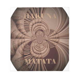 Earthy Hakuna Matata Art Print Notizblock