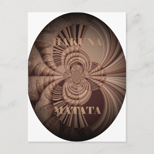 Earthy Hakuna Matata Art Print Postkarte (Vorderseite)