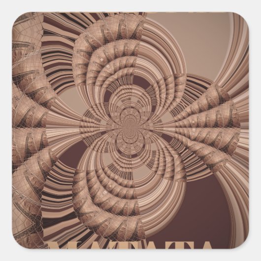 Earthy Hakuna Matata Art Print Quadratischer Aufkleber (Vorderseite)