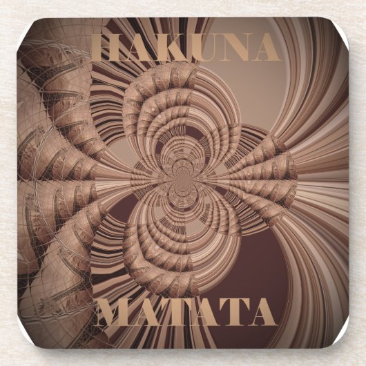 Earthy Hakuna Matata Art Print Untersetzer (Vorderseite)