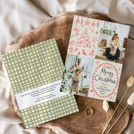 Earthy Hand Drawn Boho Frohe Weihnachten 2 Foto