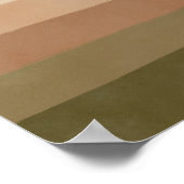 Earthy Horizon Stripes - Minimalistische Wall Art Poster (Ecke)
