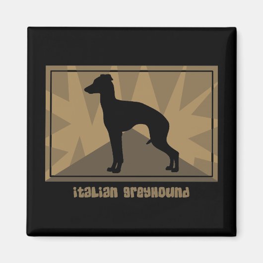Earthy Italian Greyhound Magnet (Vorne)