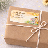 Earthy Jungle Sun Celebration Mark Adressaufkleber