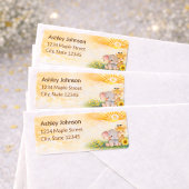 Earthy Jungle Sun Celebration Mark Adressaufkleber