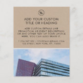 Earthy Kraft Style Custom Business Logo & Foto Flyer (Hinten)