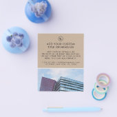 Earthy Kraft Style Custom Business Logo & Foto Flyer (Einzeln)