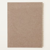 Earthy Kraft Style Name Year Custom Business Logo Planer (Rückseite)