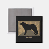 Earthy Kuvasz Magnet (Vorderseite/Rückseite)