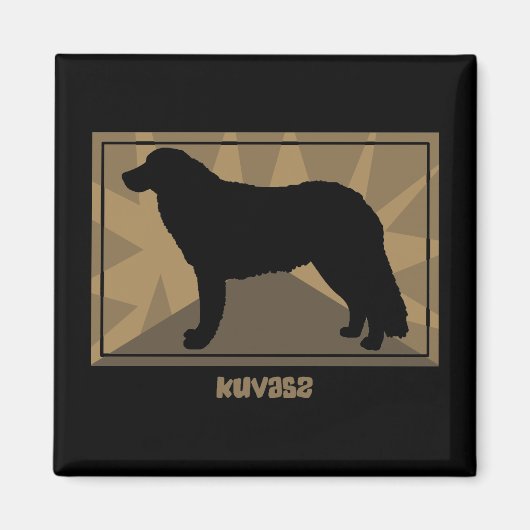 Earthy Kuvasz Magnet (Vorne)