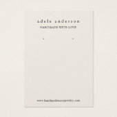 Earthy Leaf Jewelier Earring Display Card (Vorderseite)