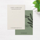 Earthy Leaf Jewelier Earring Display Card (Schreibtisch)