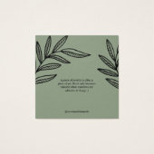 Earthy Leaf Juwelier Stud Earring Display Card (Rückseite)