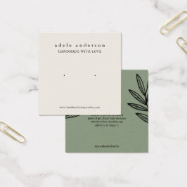 Earthy Leaf Juwelier Stud Earring Display Card