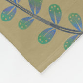 Earthy Leaf Swirl Fleecedecke (Ecke)