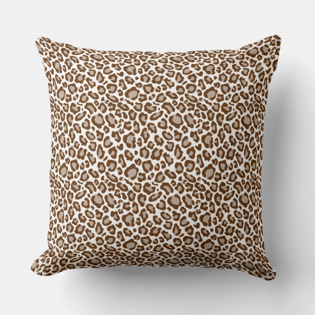 Earthy Leopard Print Kissen (Vorderseite)