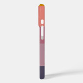 Earthy Lila Stripes Personalisiert Name Modern Case-Mate iPhone Hülle (Rückseite / Links)