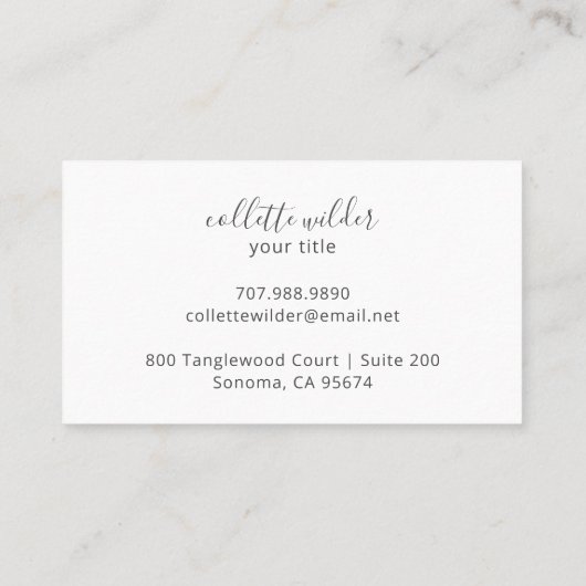 Earthy Lotus Blume Mandala Yoga Business Card Visitenkarte (Rückseite)