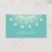 Earthy Lotus Blume Mandala Yoga Business Card Visitenkarte (Vorderseite)