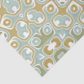 Earthy Mandala in Green, Gold und Soft Blue Seidenpapier (Detail)