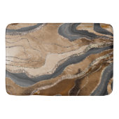 Earthy Marble Agate Gold Glitzer Glam #1 Badematte (Vorderseite)