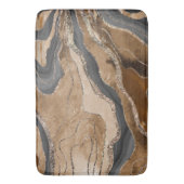 Earthy Marble Agate Gold Glitzer Glam #1 Badematte (Vorderseite Vertikal)