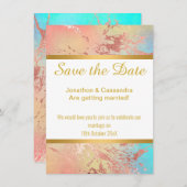 EARTHY MARBLE GOLD SAVE THE DATE (Vorne/Hinten)