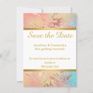 EARTHY MARBLE GOLD SAVE THE DATE