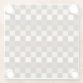 Earthy minerals checkerboard pattern glasuntersetzer (Rückseite)