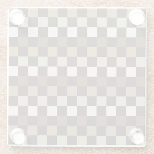 Earthy minerals checkerboard pattern glasuntersetzer (Rückseite)