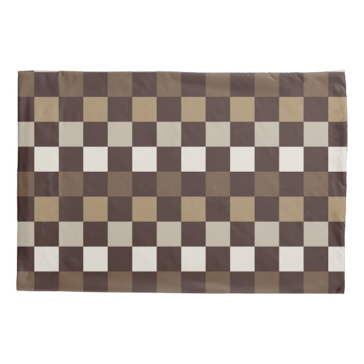 Earthy minerals checkerboard pattern kissenbezug (Rückseite-Links)