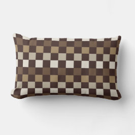 Earthy minerals checkerboard pattern lendenkissen
