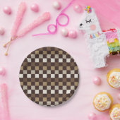 Earthy minerals checkerboard pattern pappteller (Party)