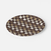 Earthy minerals checkerboard pattern pappteller (Schrägansicht)