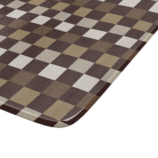 Earthy minerals checkerboard pattern schneidebrett (Ecke)