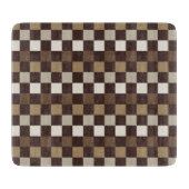 Earthy minerals checkerboard pattern schneidebrett (Vorderseite)