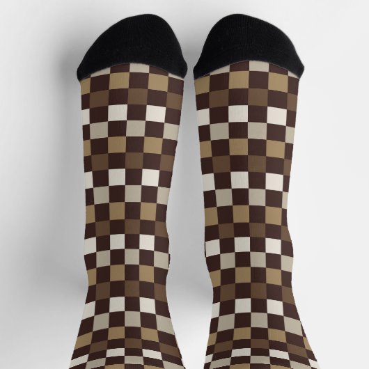Earthy minerals checkerboard pattern socken (Oben)