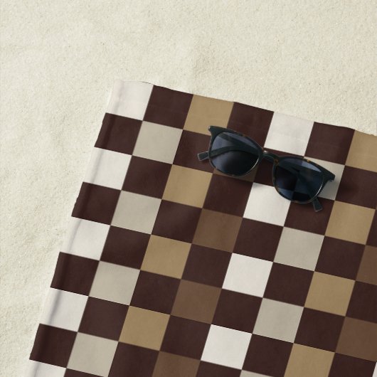 Earthy minerals checkerboard pattern strandtuch (Beispiel)