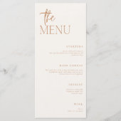 Earthy Minimal Menu Menükarte (Vorderseite)