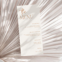 Earthy Minimal Menu