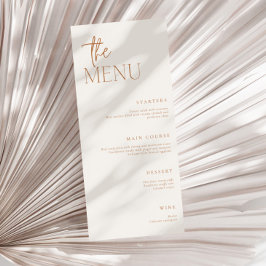 Earthy Minimal Menu Menükarte