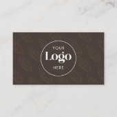Earthy Minimalist Botanical Custom Logo QR Code Visitenkarte (Vorderseite)