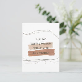 Earthy Minimalist Inspirational Quote Design – Cal Postkarte