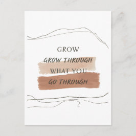Earthy Minimalist Inspirational Quote Design – Cal Postkarte