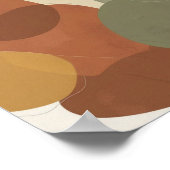 Earthy Minimalistische Abstrakt Art Poster (Ecke)