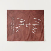 Earthy Miss zu Mrs. Custom Boho Bridal Wandteppich (Vorderseite (Horizontal))