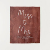 Earthy Miss zu Mrs. Custom Boho Bridal Wandteppich (Vorderseite)