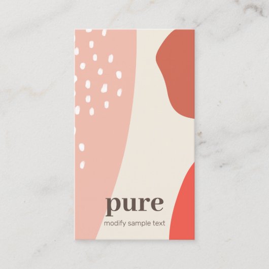 Earthy Modern Abstrakt Paint Art Shapes Visitenkarte (Vorderseite)