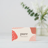 Earthy Modern Abstrakt Painted Art Shapes Visitenkarte (Stehend Vorderseite)