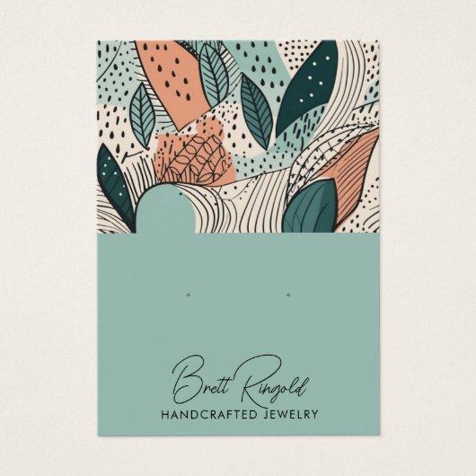 Earthy Modern Boho Apricot Cream Earring Display (Vorderseite)